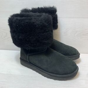 UGG Classic Tall II Boots Women’s Size 9 Black Suede Shearling Lined Winter Boot